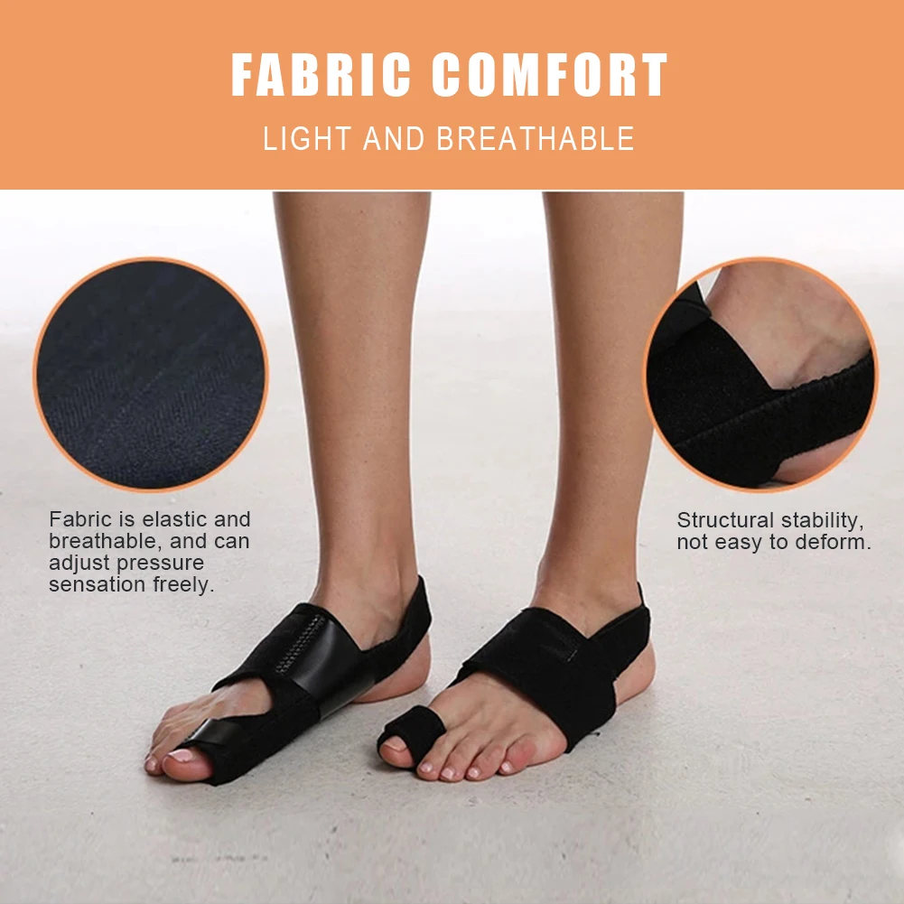 

1 Pair Correction Belt Straightener Pain Relief Toe Separator Protective Hallux Feet Care Adjustable Soft Breathable Bunion