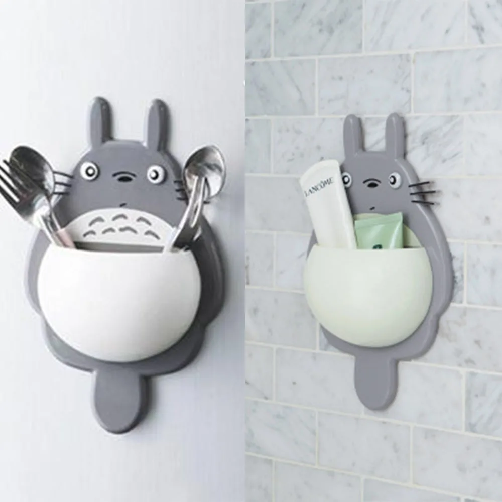 Мультяшный многофункциональный держатель для кистей Totoro настенный зубочисток