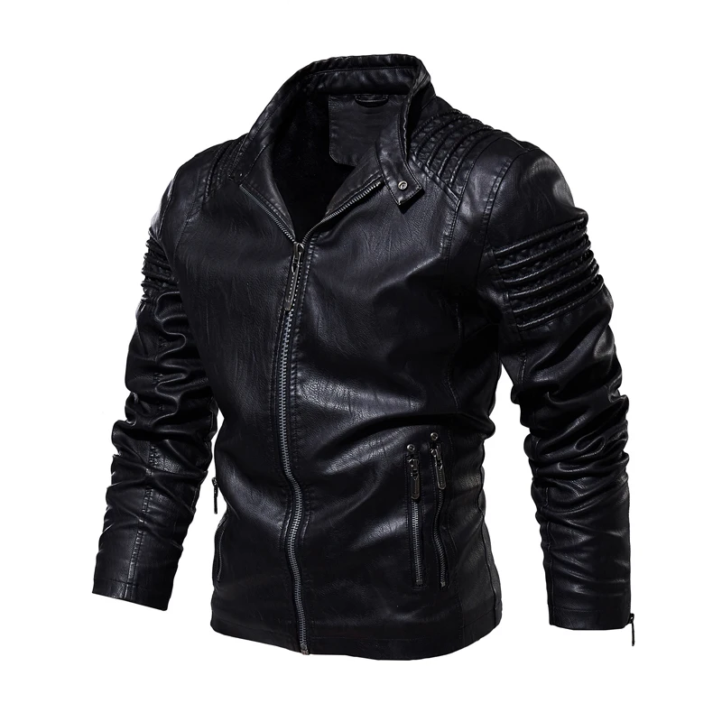 Мужские зимние куртки Maxulla из искусственной кожи повседневные мужские теплые