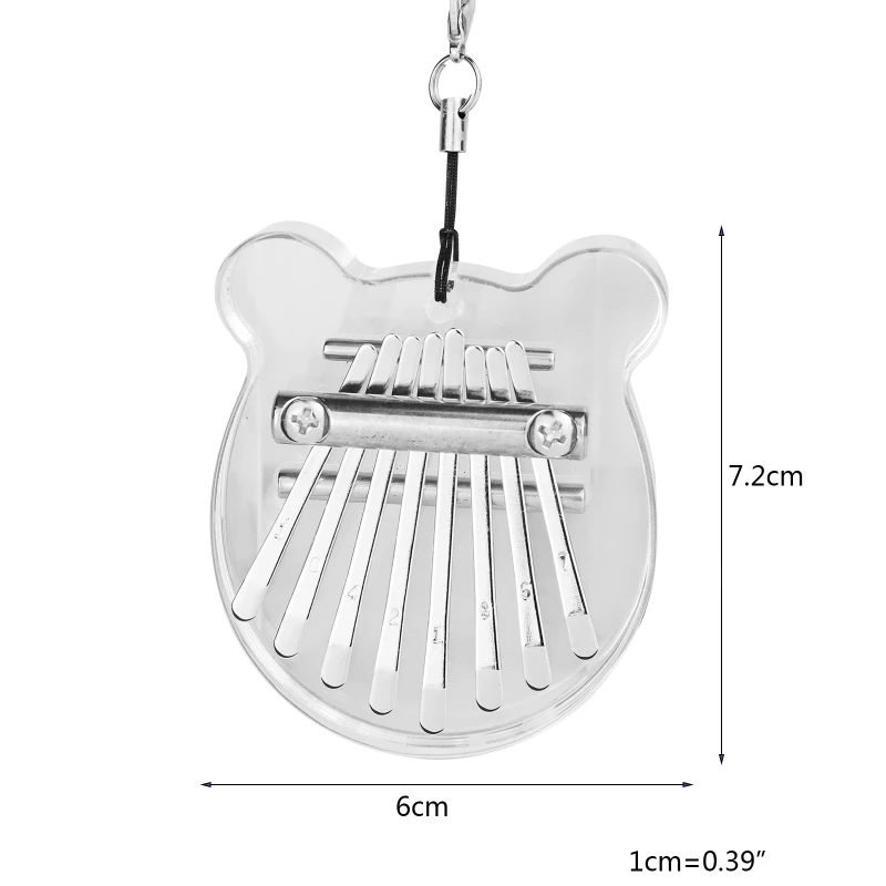 

Crystal 8 Keys Mini Transparent Kalimba Finger Thumb Piano Mbira Wood Toy Gifts
