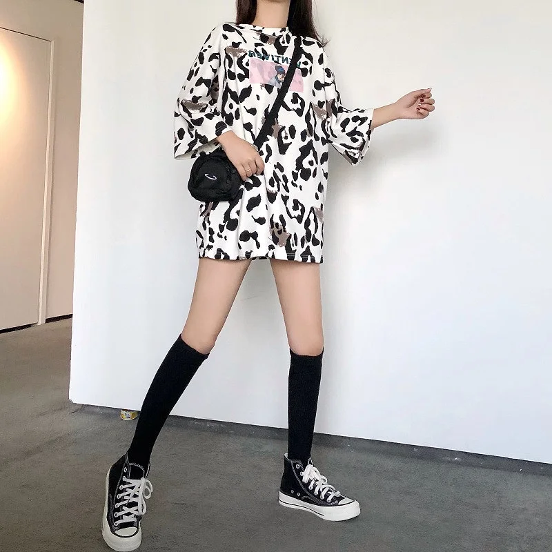 

korean T-shirts Women Letter Printed O-Neck Simple All-match harajuku Hip Hop Streetwear Womens Tshirt Summer Chic Tops t shirt
