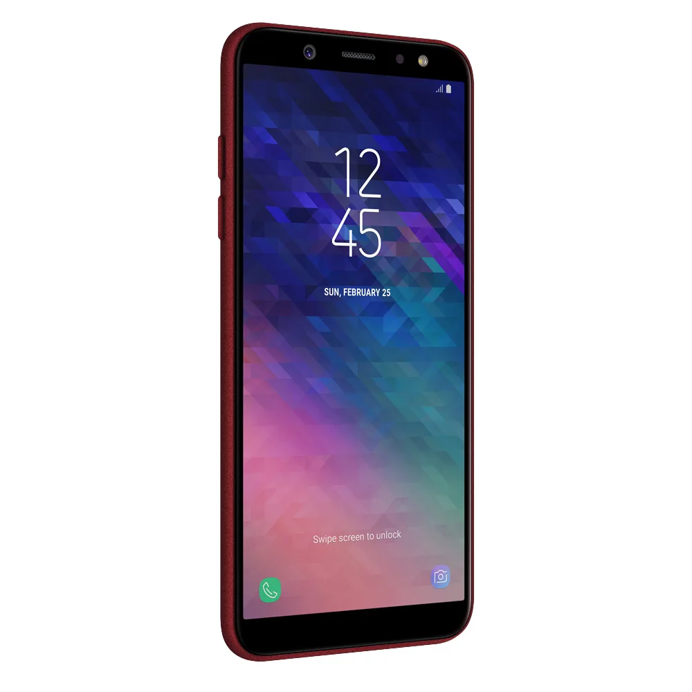 Аккуратный однотонный чехол для телефона samsung Galaxy A6 A6+ A7 A8 Plus A9 A3 A5 матовый Силиконовый Мягкий защитный чехол