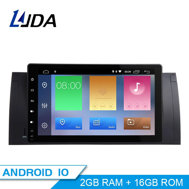 Автомагнитола LJDA 9 дюймов 1 Din Android 10 0 для BMW E39 X5 M5 E53 автомобильный мультимедийный