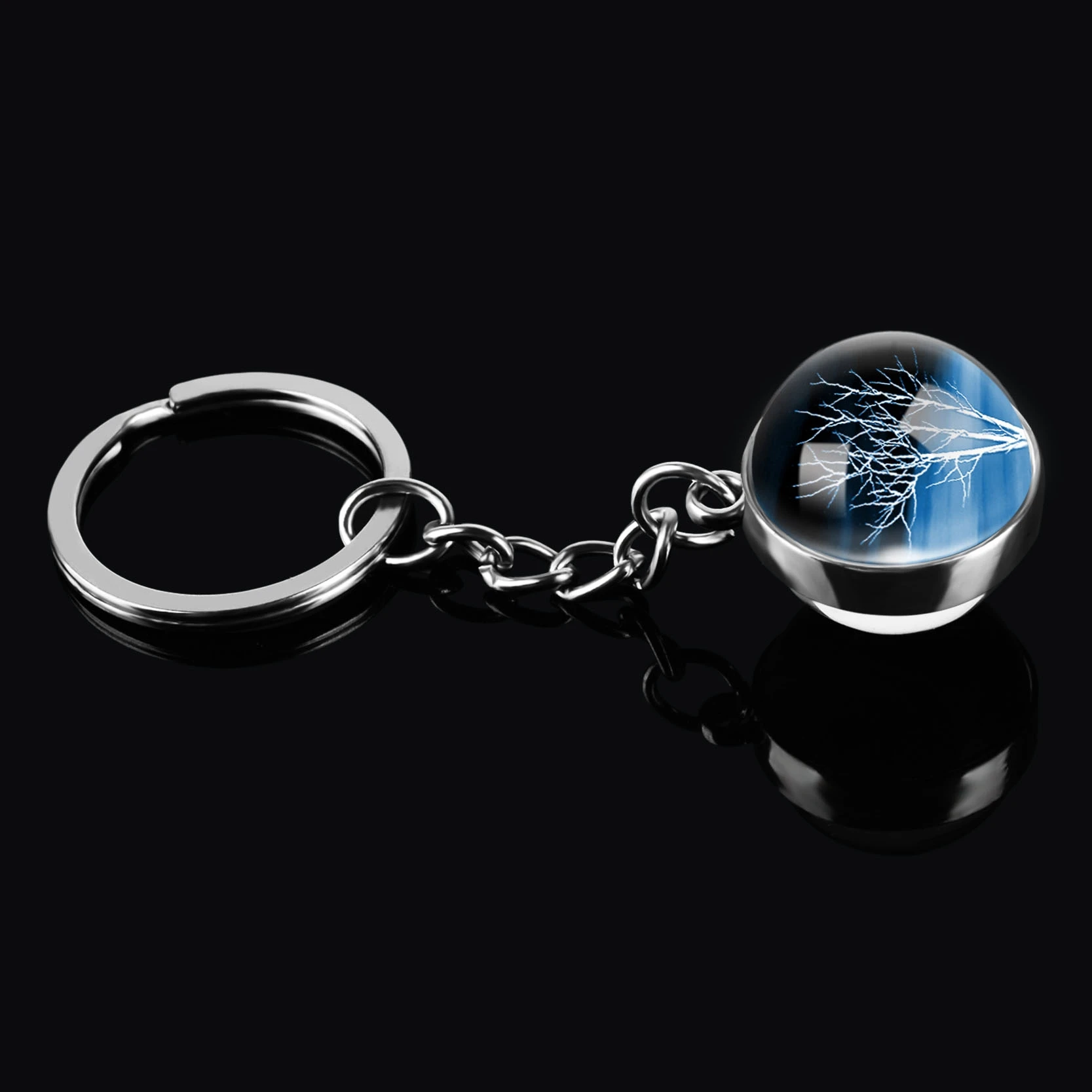 Брелки брелки с двойным боковым стеклом модные дизайнерские для мужчин и женщин