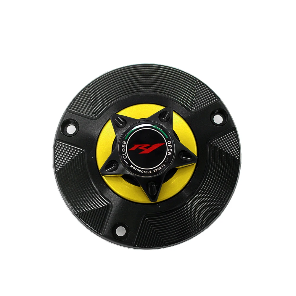 Золотой Применимо к YAMAHA YZFR1 YZF-R1 YZF R1 1998- 1999 2001 2002 аксессуары для мотоциклов газа топливного бака с ЧПУ из алюминия - Цвет: Золотой