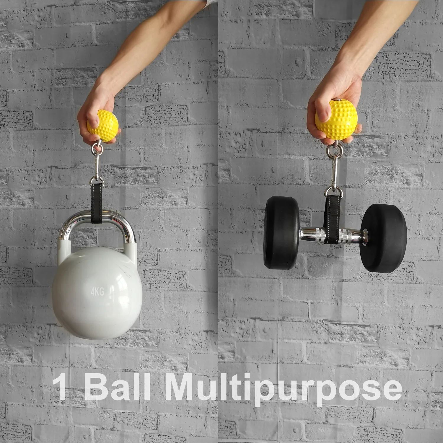 

Pull Up Ball with Heavy Duty Strap Non-Slip Hand Exercise Cannonball Grip for Hand Strength Climbing Training Power Grip Ball