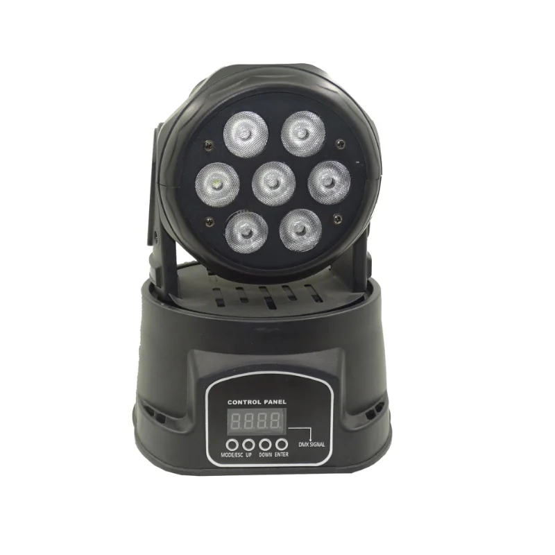 

New Arrived LED 7*10W RGBW 4in1 Moving Head Light LED Dyeing Moving Head Light For Dj Disco Party Wedding Pub Stage Effect Light