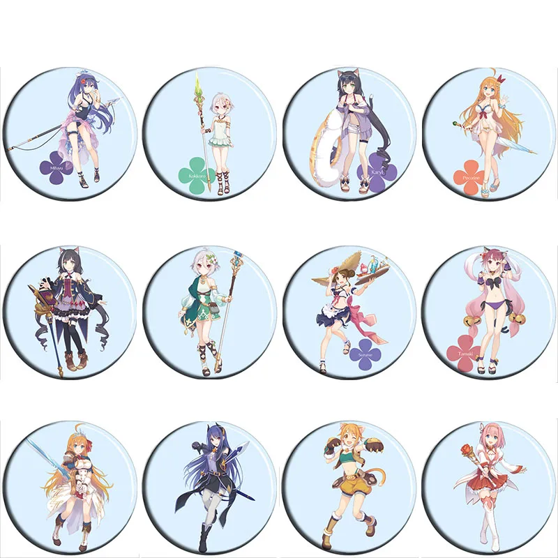 

Соединение с принцессой из аниме! Re:Dive Pcr Pecorine Kokkoro Kyaru Kusano Yui Значки для косплея с булавкой, брошь, игрушка