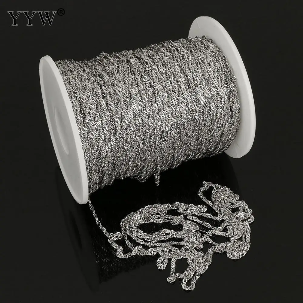 100m/Spool Necklace Making Naked Chain French Rope Chain Fashion Jewelry Making & Diy Chain Size:2mm Chain 2020 New Arrival