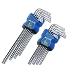 Набор инструментов для гаечных ключей, комплект из 9 предметов, звездообразные ключи с защитой от вскрытия, L-образные, T10 T1 T20 T25 T27 T30 T40 T45T50, длина типа 2