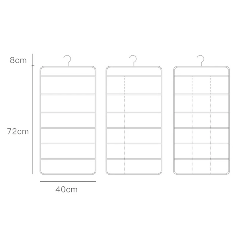 

Closet Hanging Organizer With Mesh Pockets Dual Sided Wardrobe Bra Sock Storage Bags Space Saver Underwear Organizer
