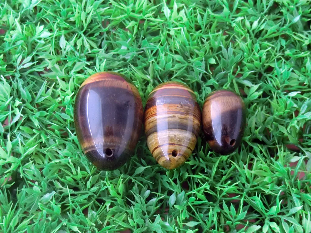 3 шт. яйцо тигровый глаз с нефритовым камнем|Брекеты и подставки| |