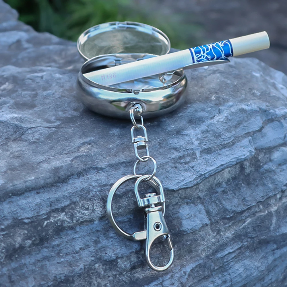 Карманная пепельница с цепочкой для ключей Мини Портативная автомобильная из