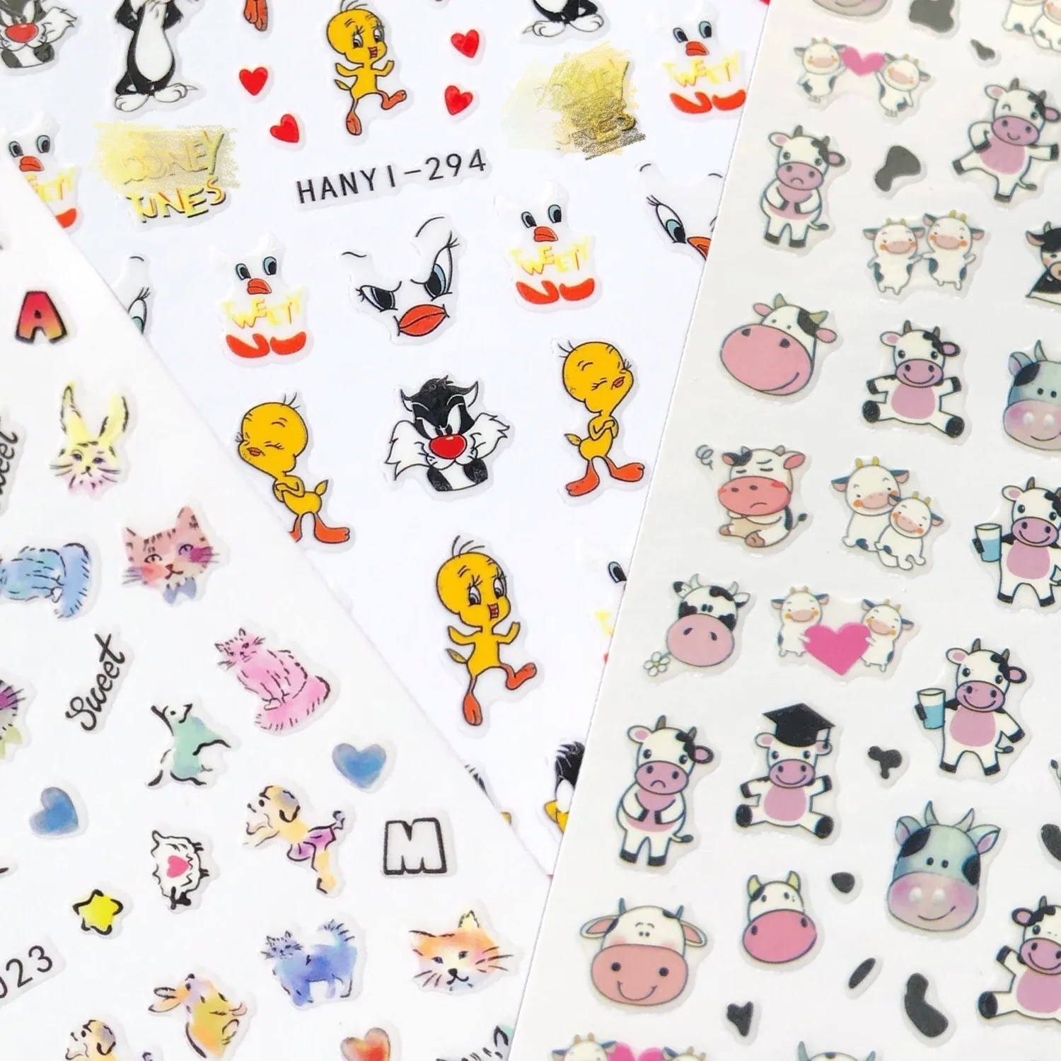 

1 sheet nail sticker Animal Design Nails Art Manicure Back Glue Decal Decorations Nail Sticker For Nails Tips Beauty HL201