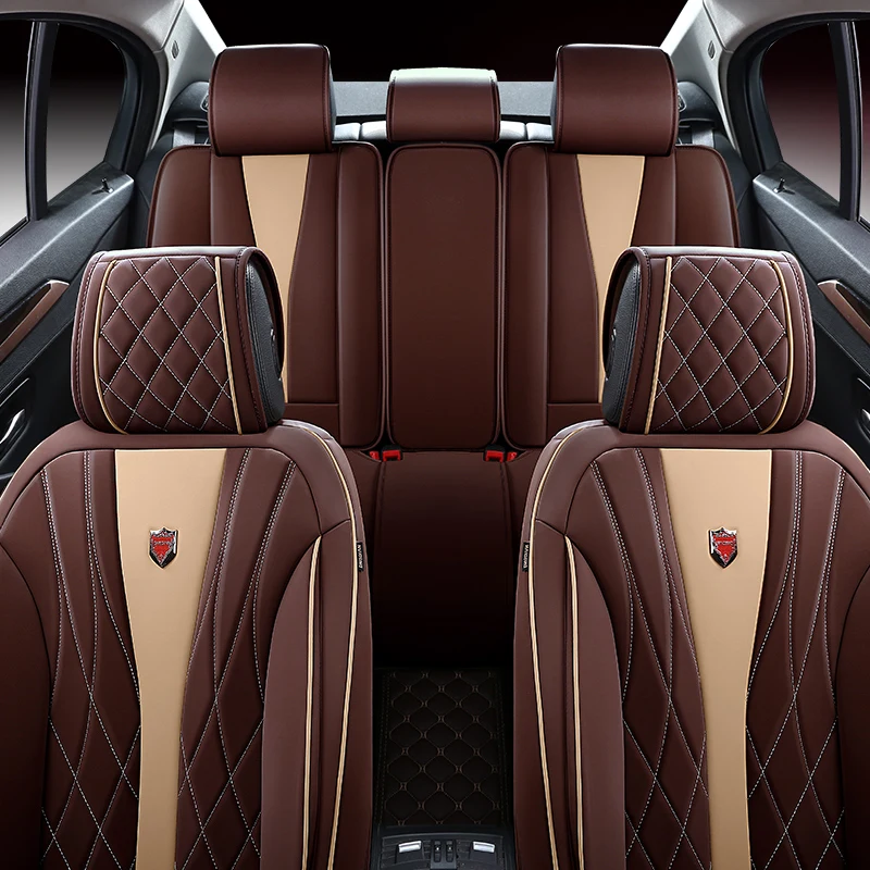 

luxury PVC leather full surrounded 5 seat car seat cover for bmw audi benz
