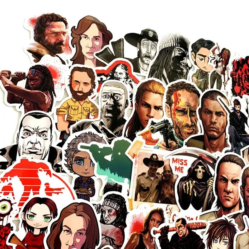 50 шт. стикер американского театра Ходячие мертвецы фильм мультфильм каракули