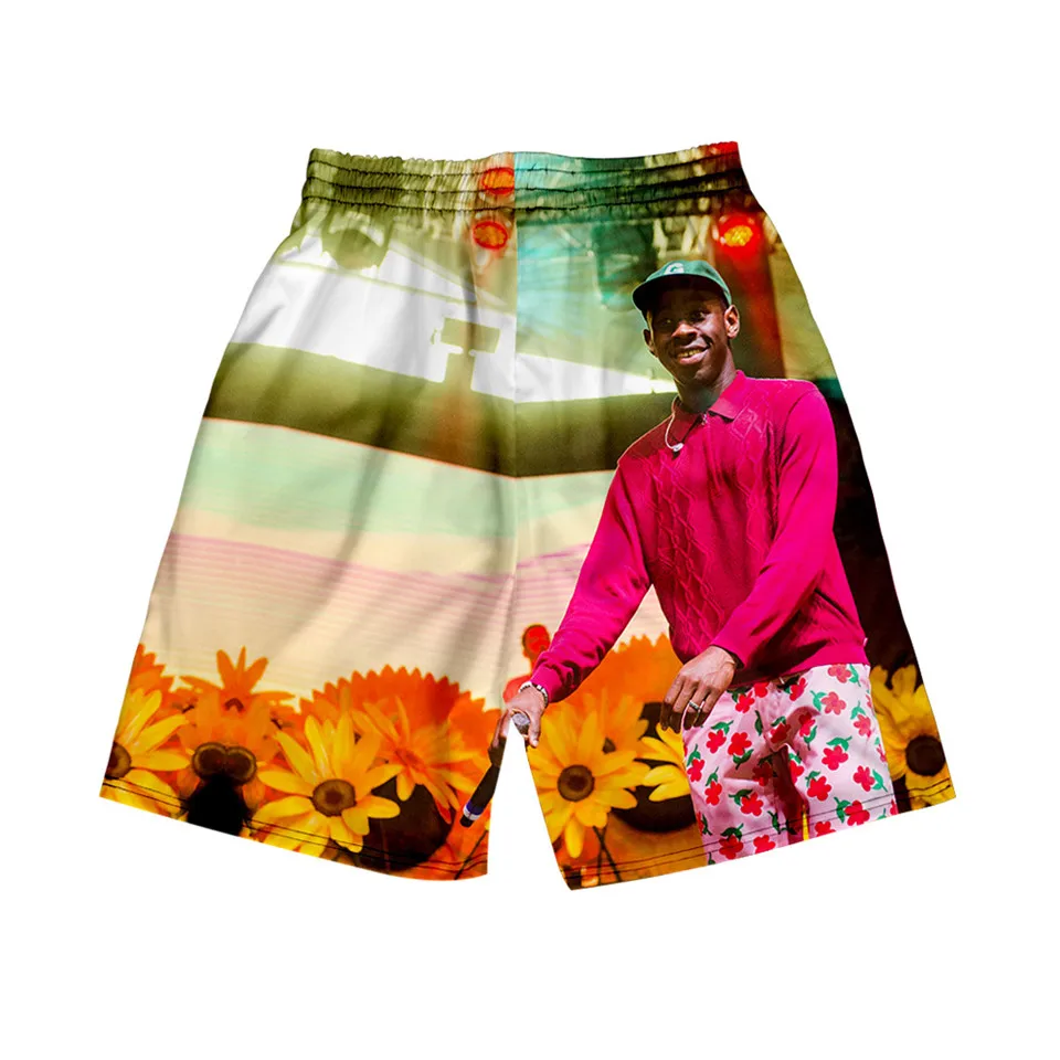 

Taylor Creator Golf Fire Flame Skateboard Streetwear Pure Cotton Casual Shorts Fashion Beach Pants