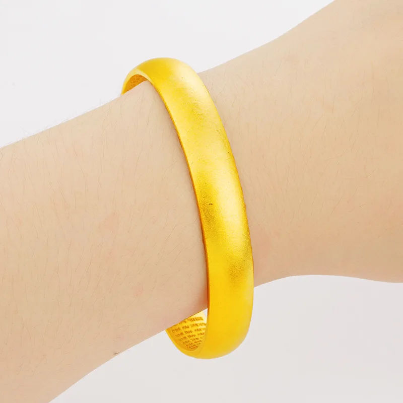 

24K Gold Color Bangle For Women Dubai Bride Wedding Heart Sutra Braclets Bangles Wedding Jewelry