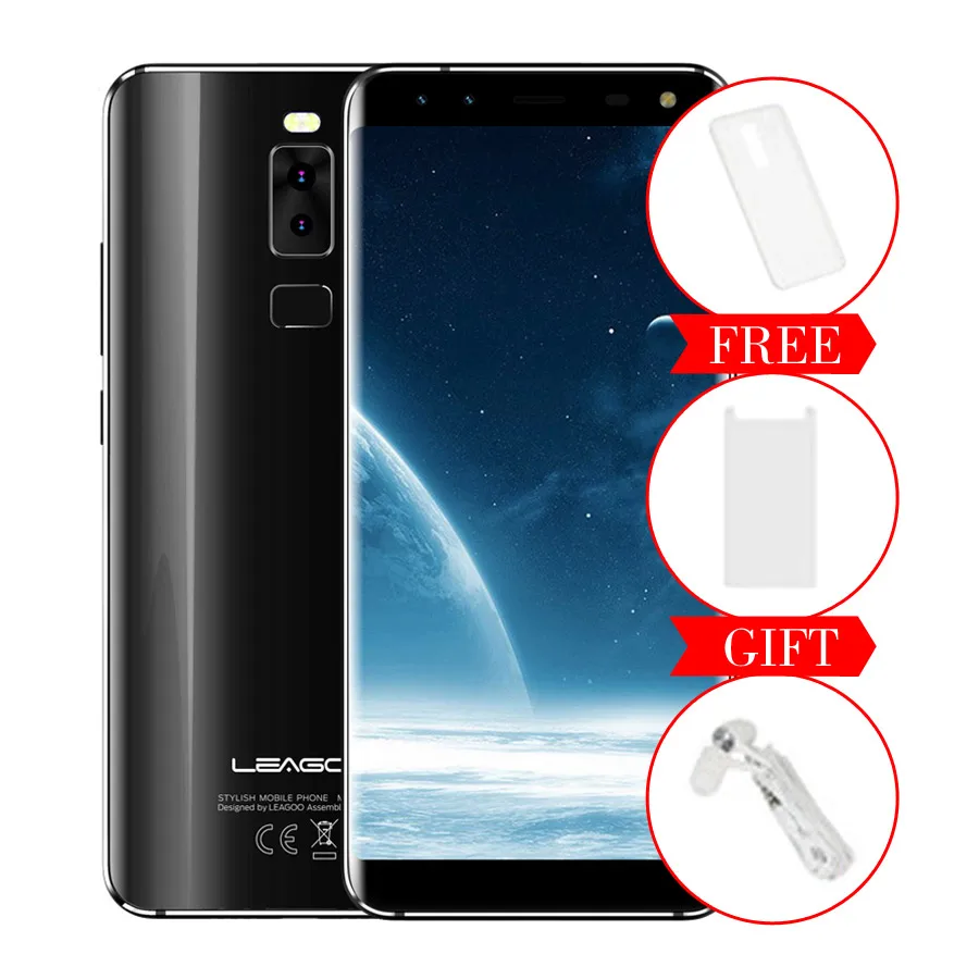 Leagoo S8 18:9 дисплей 5,7 ''HD MT6750T Восьмиядерный Android 7,0 3 ГБ ОЗУ 32 Гб ПЗУ отпечаток пальца 13 МП 4 камеры мобильный телефон - Цвет: Black