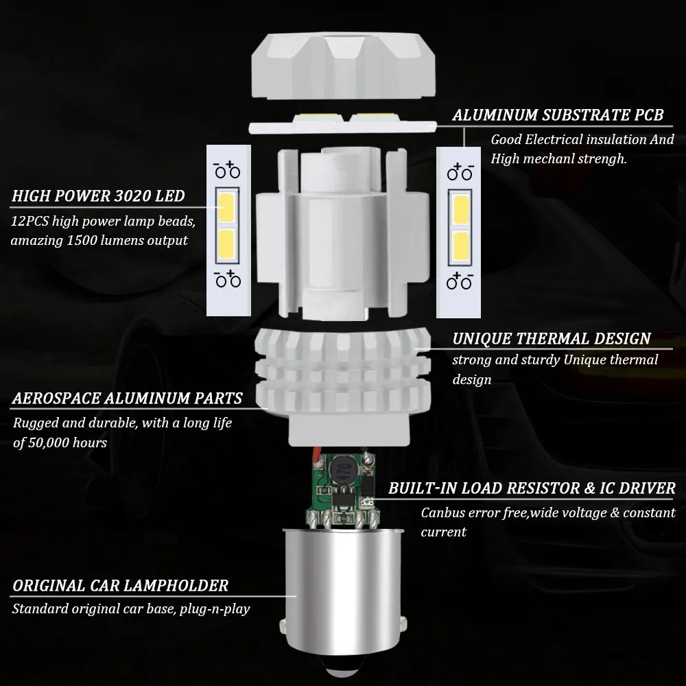 BMT 2 шт. автомобильный указатель поворота светодиодный светильник s задний фонарь