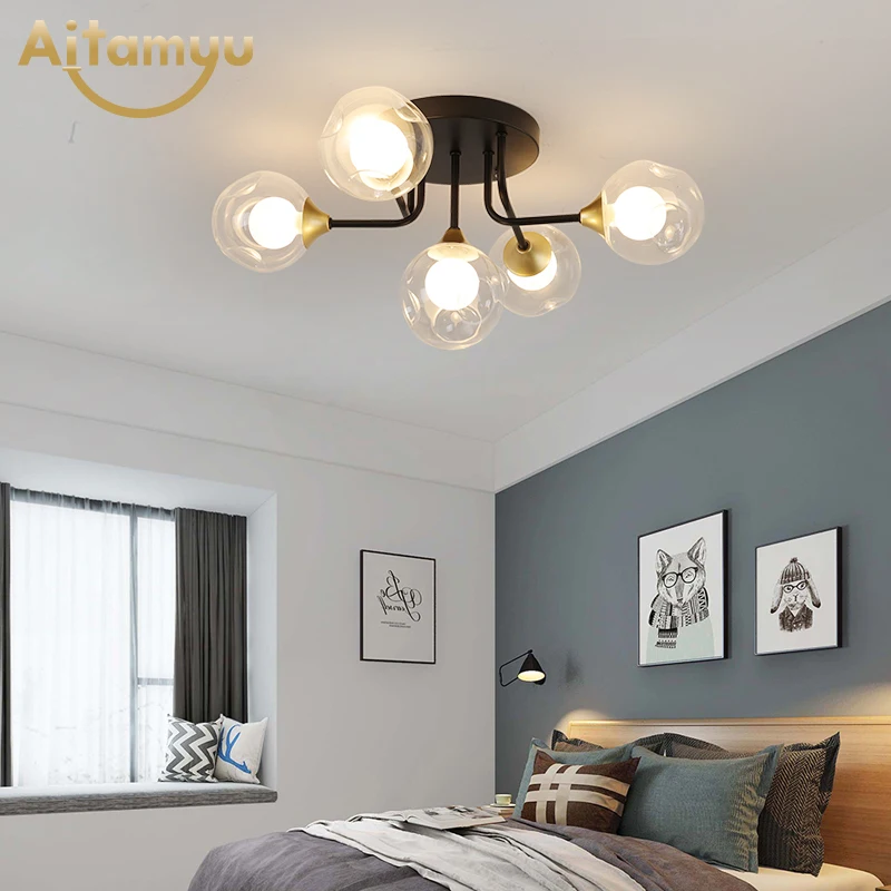 

Modern LED Ceiling Lights For Living Room Ceiling Lamp Lamparas de techo Corridor E27 Indoor Wood Lighting Fixtures