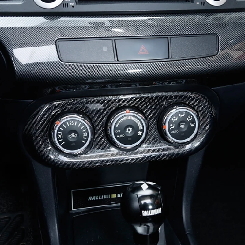 Car LHD RHD Carbon Fiber Console Dashboard Triple Gauge Pod Trim Cover for Mitsubishi Lancer M7 EVO 10 X 2008-2012 | Автомобили и