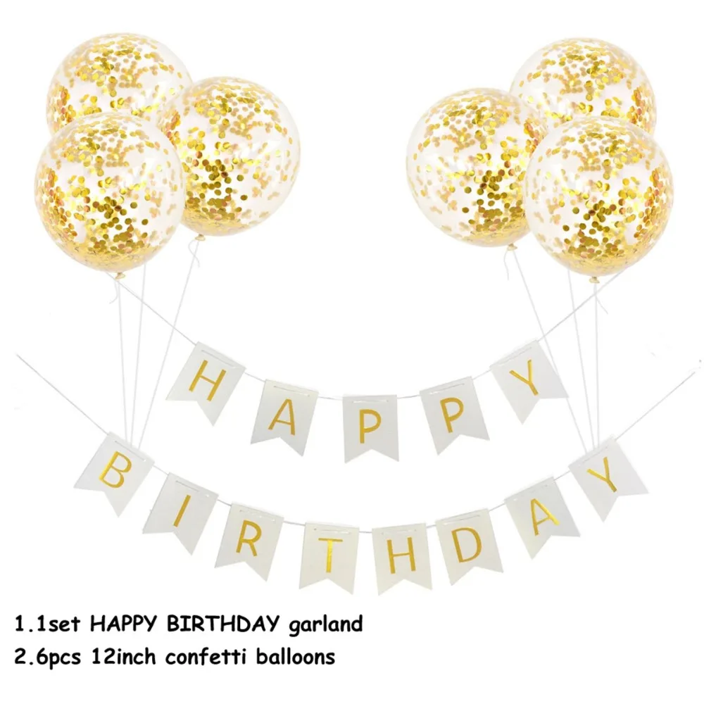 С Днем Рождения Декорации на свадьбу вечеринку украшения Письмо Бумага с витым