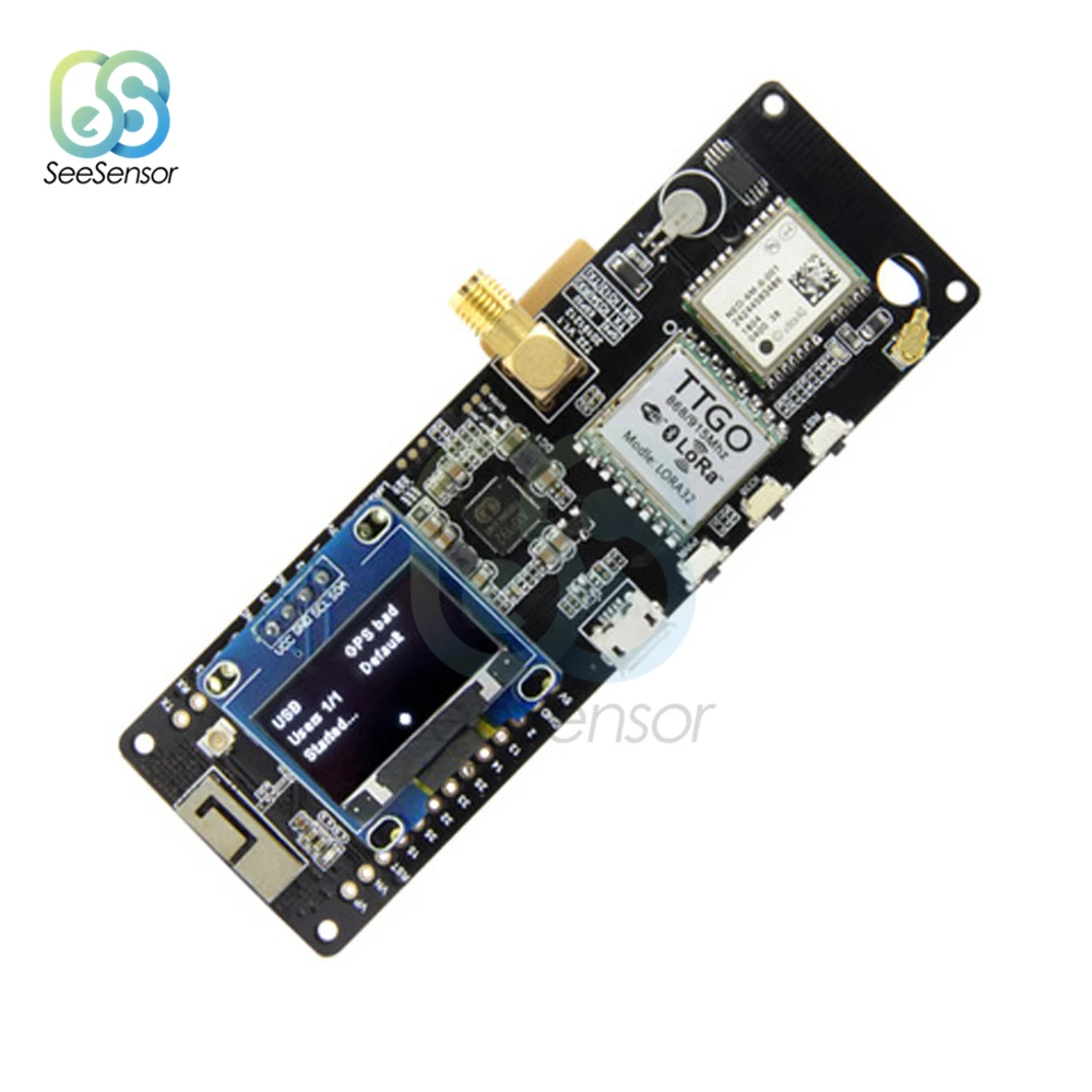 Для TTGO Meshtastic T Beam V1.1 ESP32 433/868/915/923Mhz WiFi Bluetooth GPS NEO 6M SMA 18650 Держатель батареи с