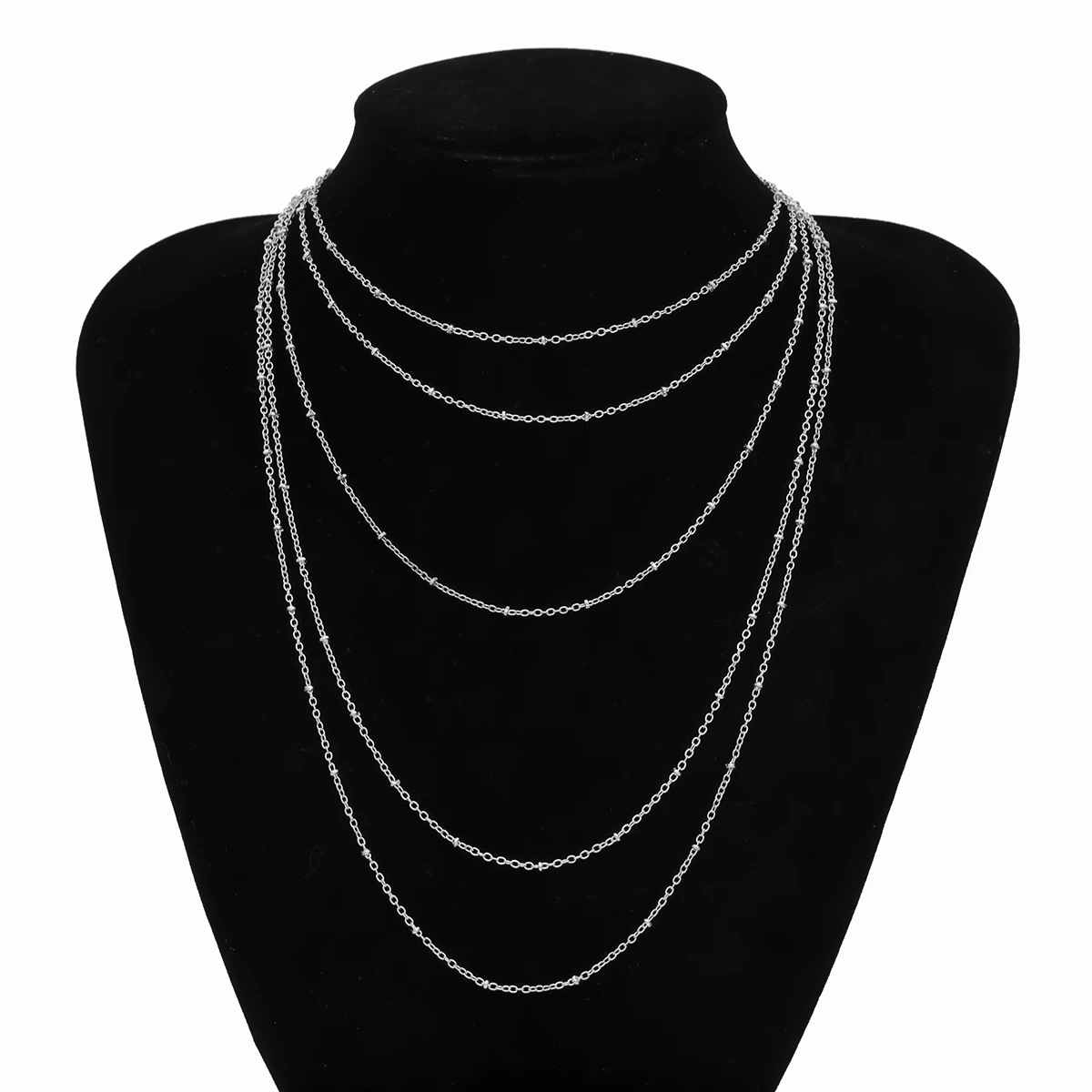 Женское богемное колье чокер Lacteo многослойное длинное ожерелье с имитацией