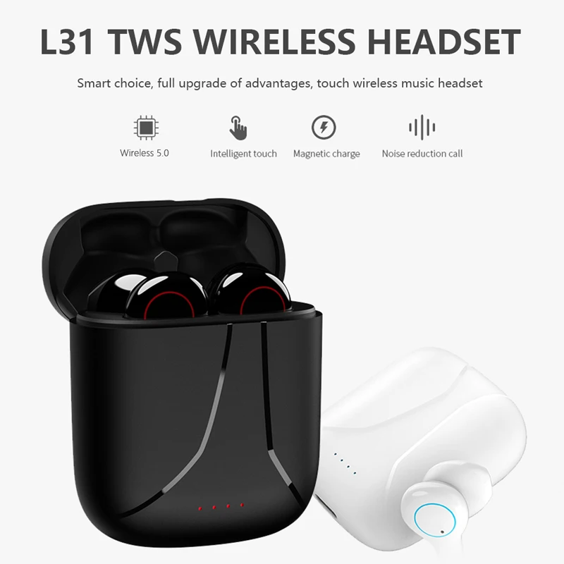 TWS Bluetooth наушники 5 0 истинные беспроводные стерео для Xiaomi iPhone Samsung Handsfree In Ear Phone