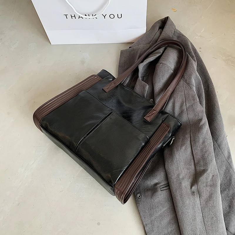 

2021 New Woman Handbag Large Capacity Shopping Bag Fashion High Quality Shoulder Bag Female PU Tote Bag Luxury Designer Handbags