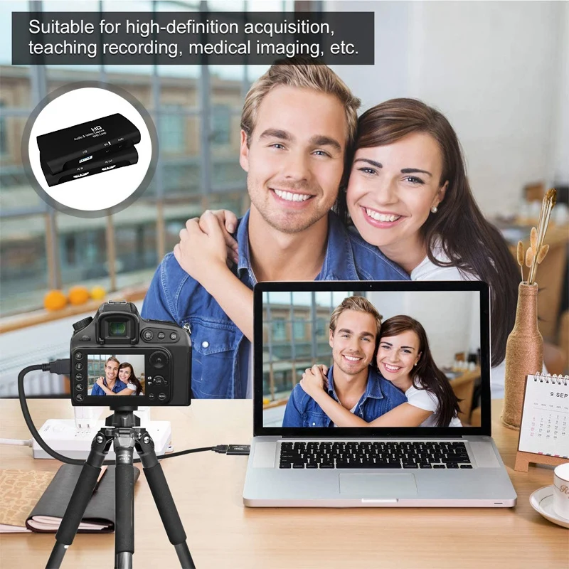 

o Video Capture Card, HDMI USB 2.0 4K Portable Video Converter for Game Streaming Live Broadcasts Video Recording