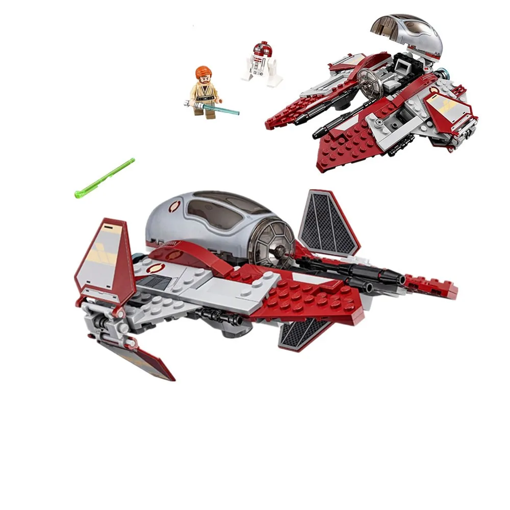Star Obi Wan's Jedi Interceptor Wars модель строительные блоки совместимы с Iegoset 75135 05020 фигурка