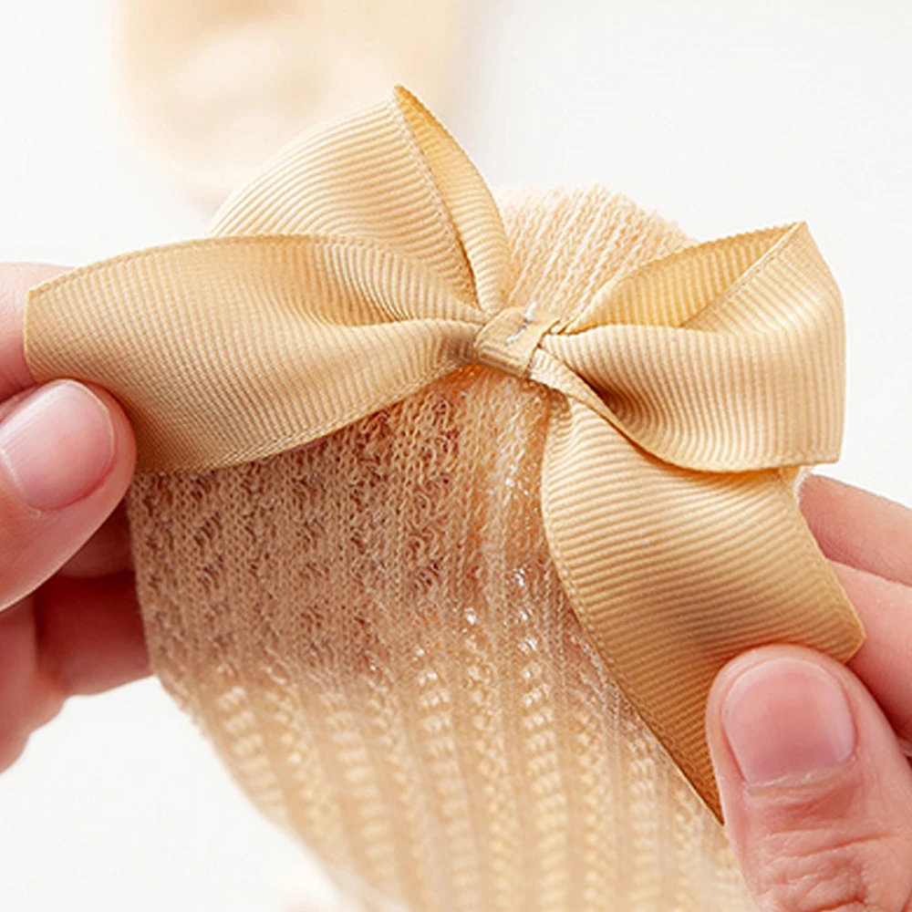 Милые хлопковые сетчатые Дышащие носки для маленьких девочек летние Гольфы