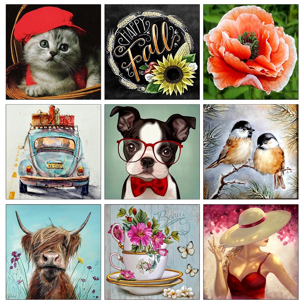 

Diy 5D Diamond Embroidery Animal Owl Full Set Diamond Mosaic Small Cute Owl Round 5D Diamond Painting Cross Stitch Kits