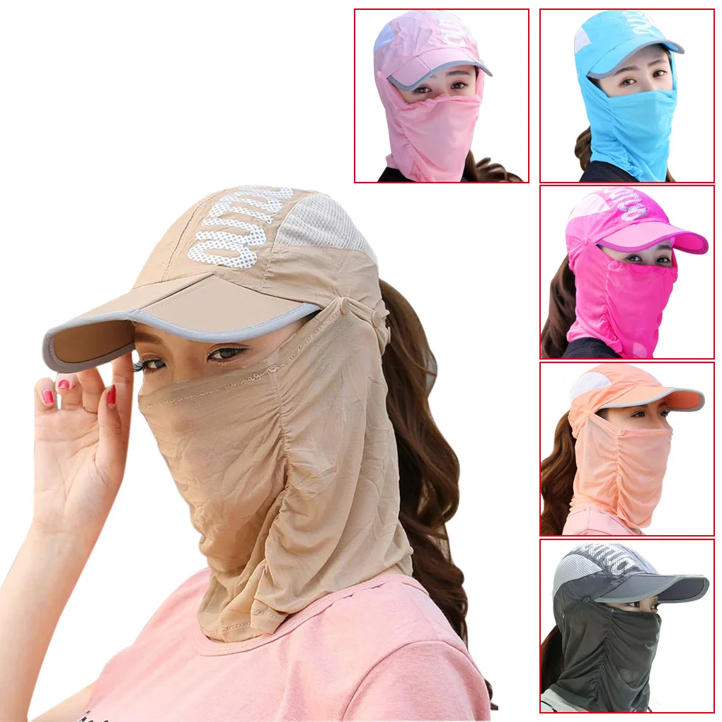 

Unisex Casual Windproof Hat Outdoor Sports Hiking Cycling Hats UV Screen Face Neck Flap Man Full Cover Sunscreen Cap Sunhat