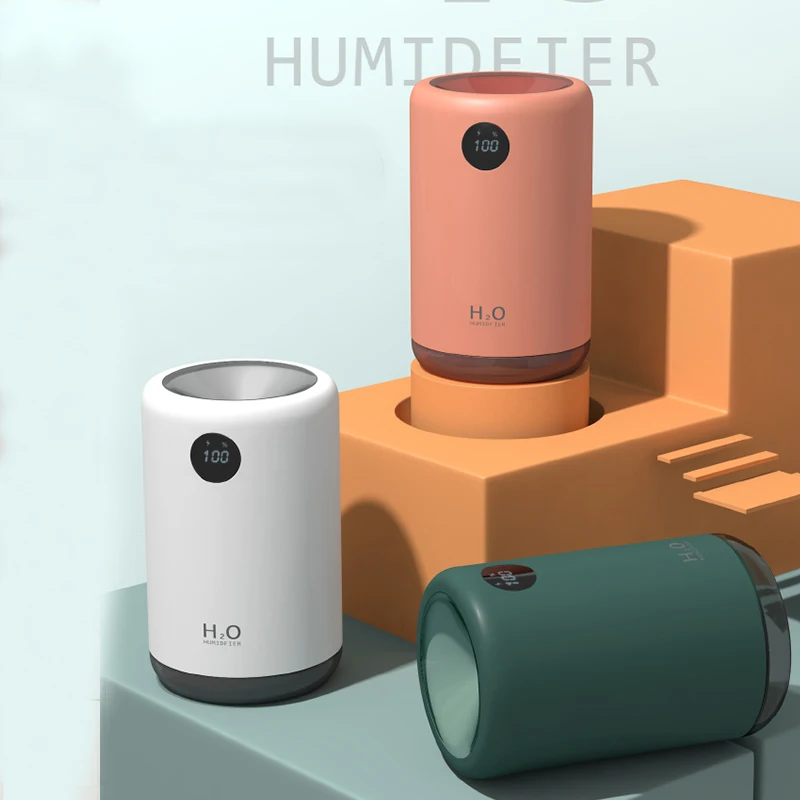 

Ultrasonic Air Humidifier 500ML 2000mAh Portable Aroma Water Mist Diffuser Battery Life Show Aromatherapy Humidificador