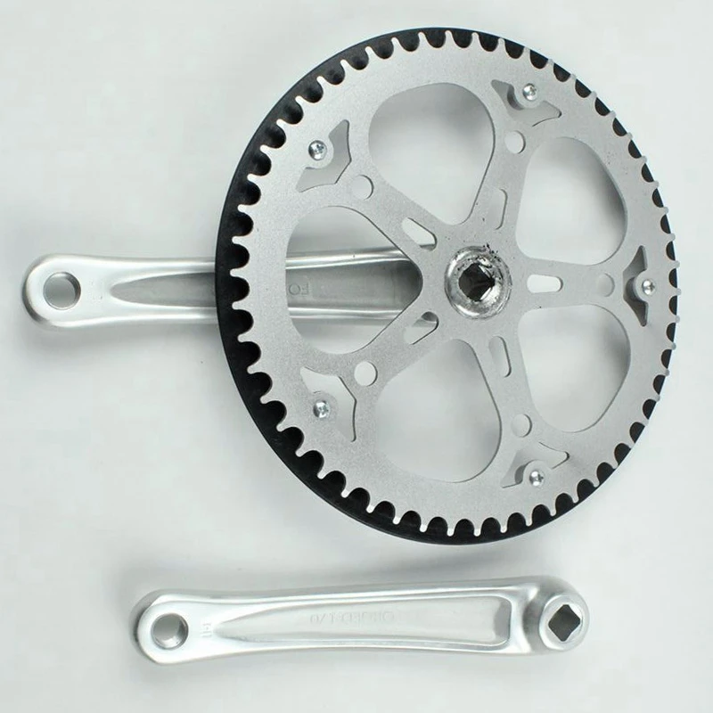 Folding Bike Crankset 52T Square Hole 170mm CNC Bicycle Crank Set Sprocket |