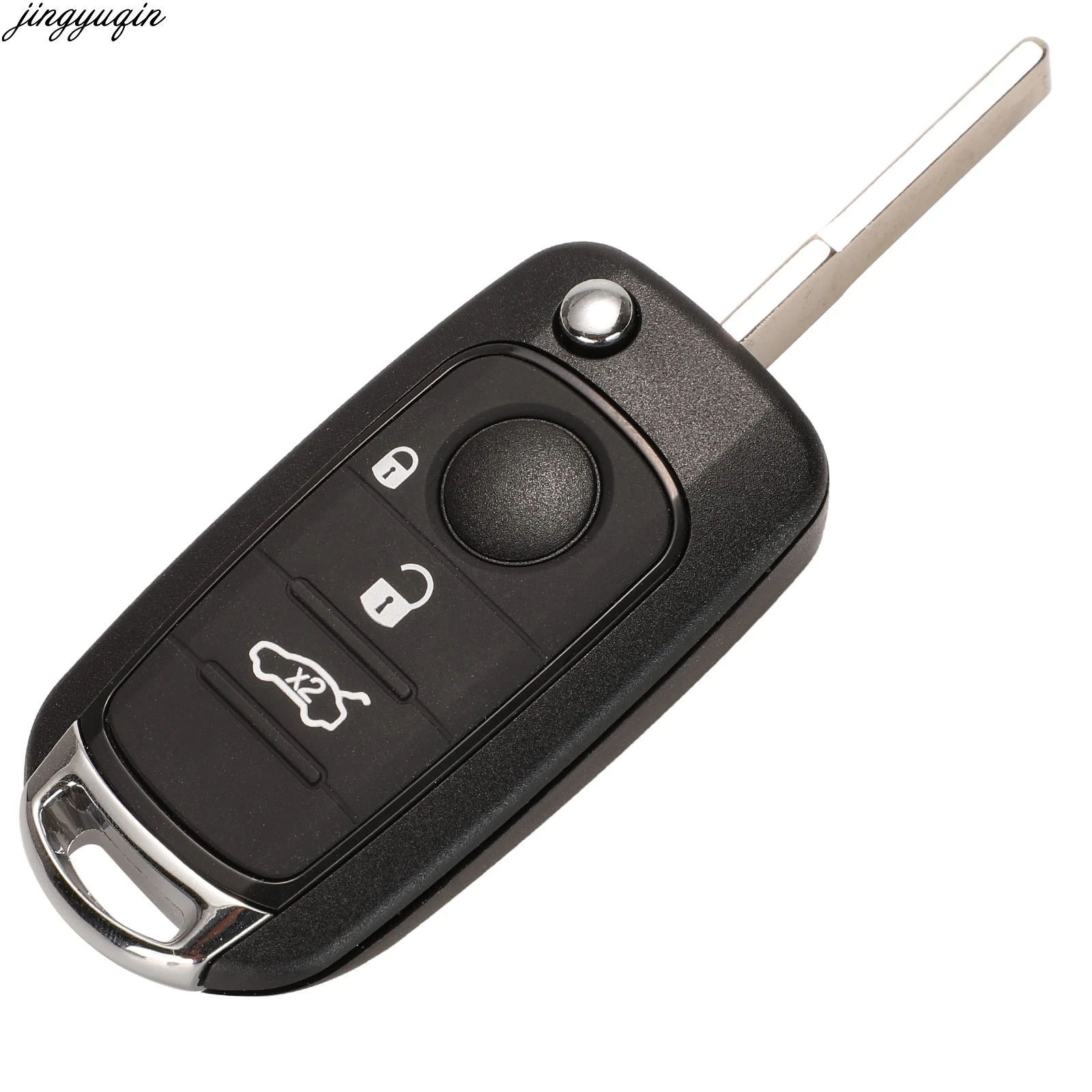 Jingyuqin 5pcs чехол для дистанционного ключа от машины Shell Fiat Egea Tipo 500X с необработанным