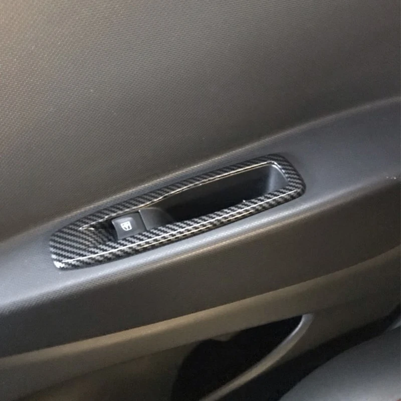 Для Renault Captur 2015 2017 LHD ABS углеродного волокна внутренняя подлокотник двери окна