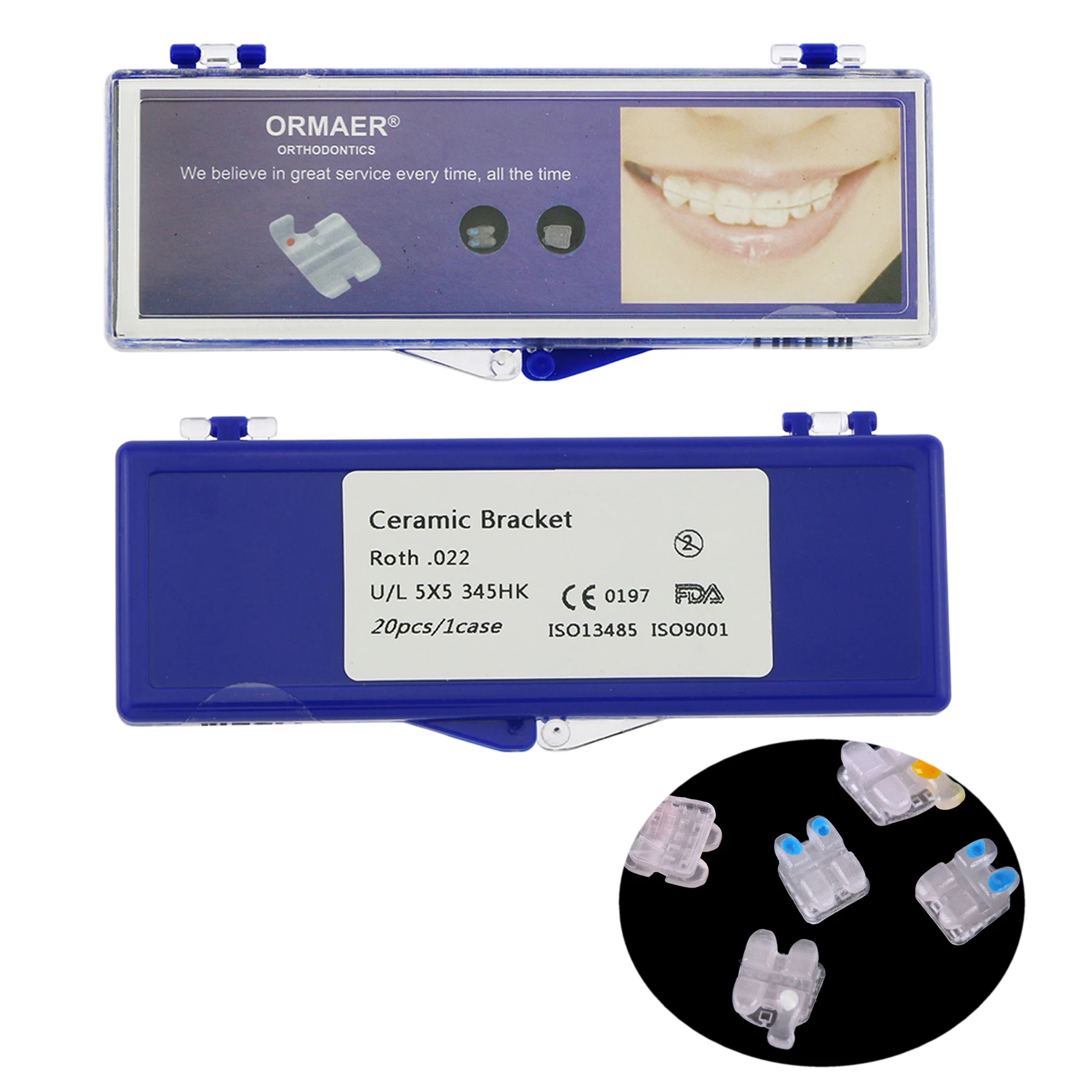 20 шт./кор. мини Стоматологические Ортодонтические керамические скобы кронштейн