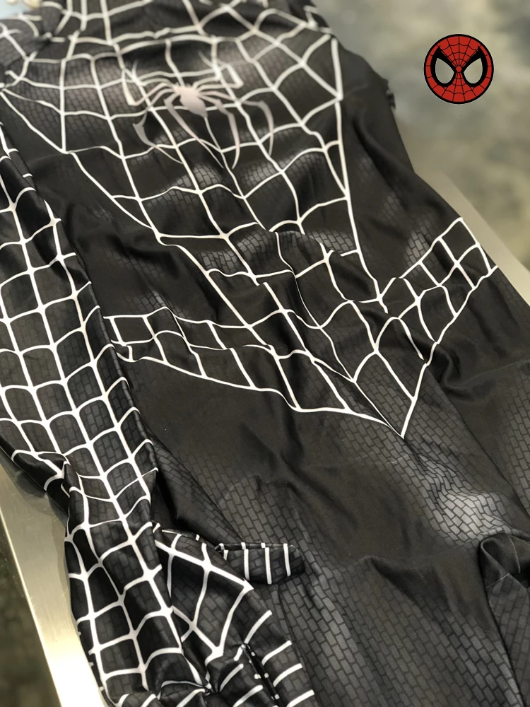 Супер крутой черный Веном костюм спайдермена для косплея мужчин удобные