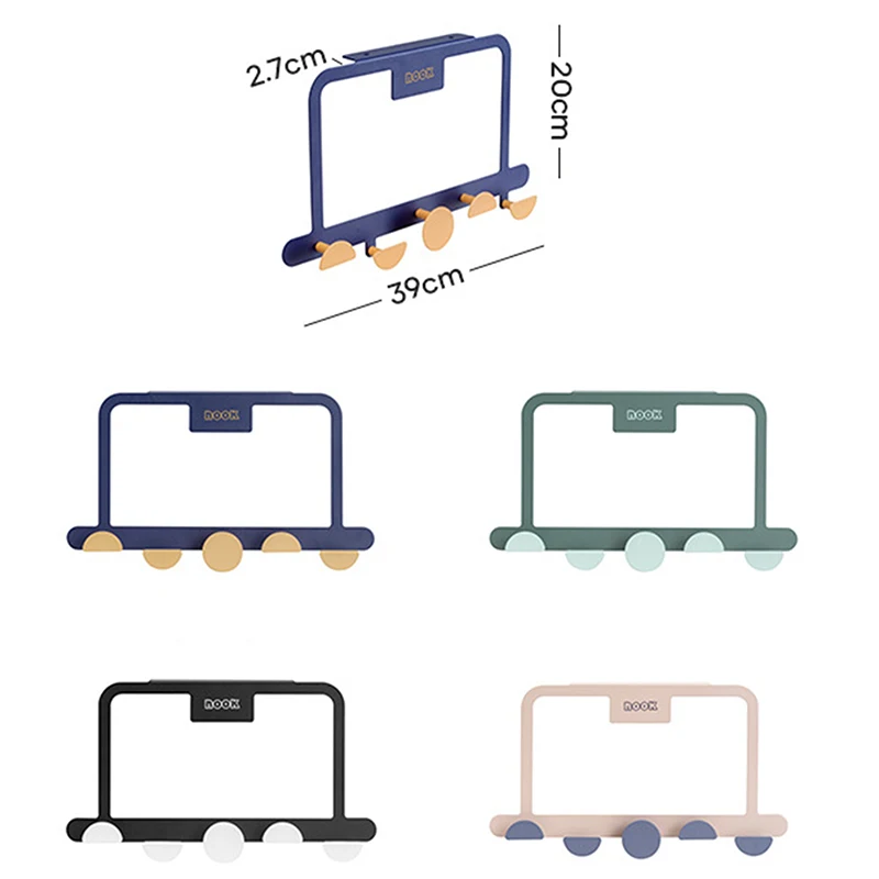 

Over The Door 5 Hooks Home Bathroom Organizer Rack Clothes Coat Hat Towel Hanger Good Load-bearing Wrought Iron Material