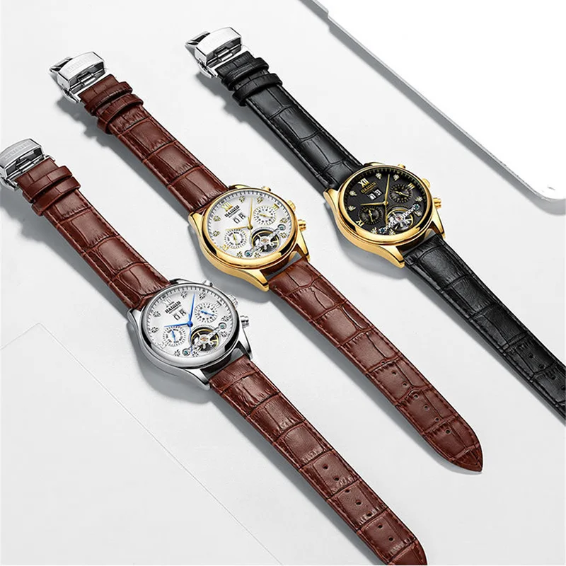 

HAIQIN Men's Mechanical Watch Top Luxury Brand Steel Belt Automatic Man Wristwatch Sports Waterproof Tourbillon Men For Watches