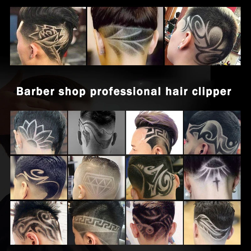 

LCD Digital Hair Trimmer Men Iron tower Rechargeable USB Cordless Hair Clipper Barber Professional Electric Hair Cutting Machine