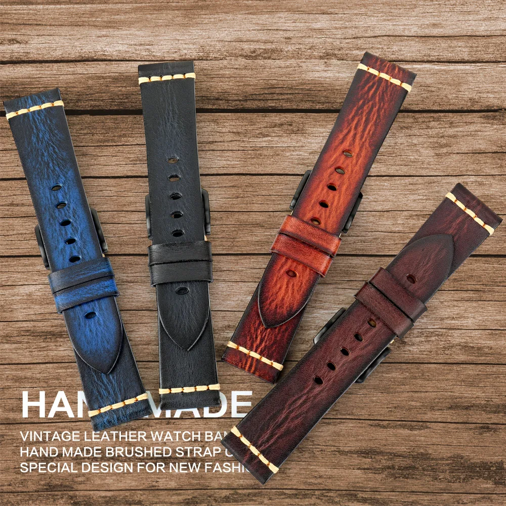 Ремешок из натуральной кожи для Huawei Watch GT 2/Pro быстросъемный браслет воловьей Samsung