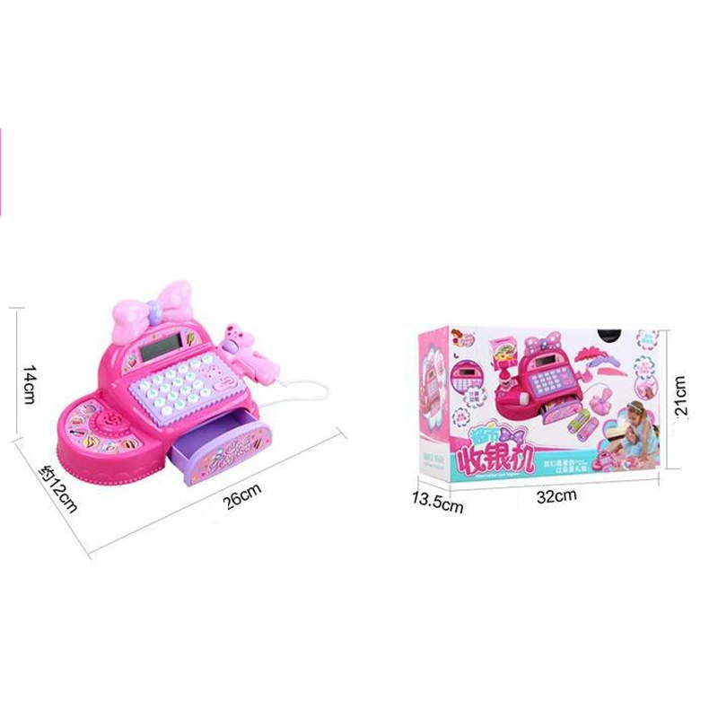 

Princess Surwish Kids Cash Register Cashier Pretend & Play Children Early Educational Toy with Shopping Basket