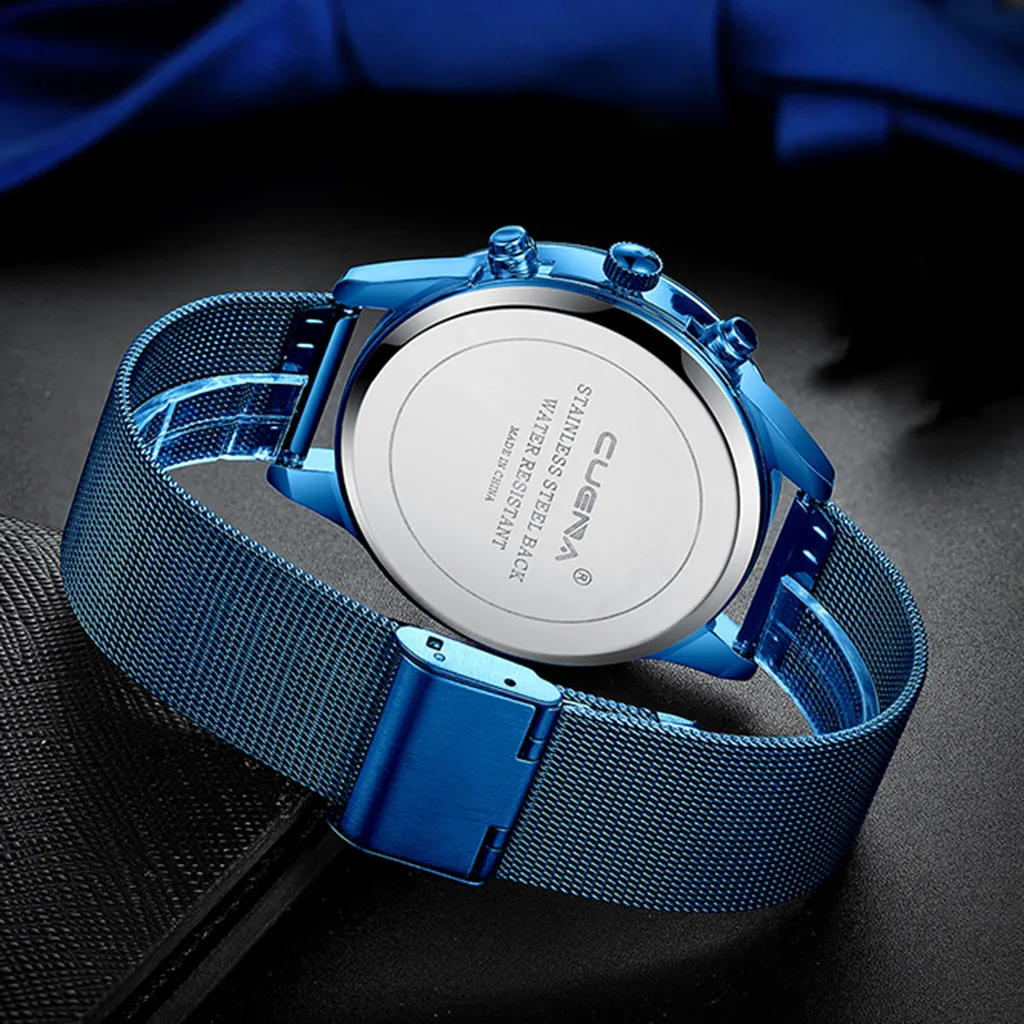 

2021 Relogio Masculino Watches Men Fashion Sport Stainless Steel Case Leather Band Watch Quartz Business Wristwatch Reloj Hombre