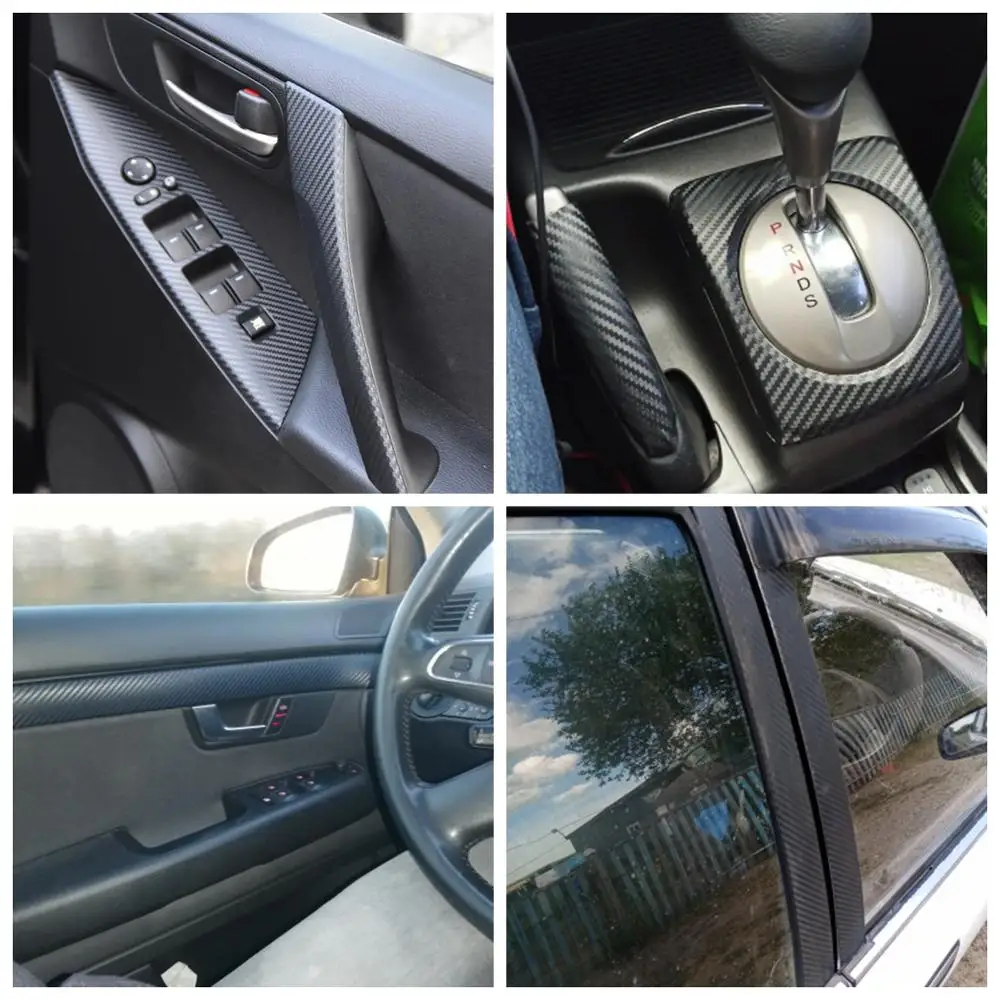 Углеродное волокно виниловая Автомобильная оберточная пленка рулон пленки