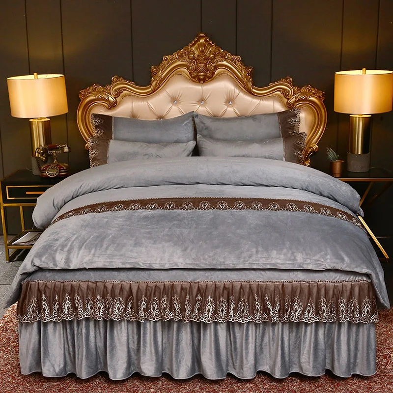 Queen Bedding Set Winter Soft Fluffy Duvet Cover Coral Fleece Bedding Set Girl Bedding Baby Quilt Cover Bed Sheet Home Textile